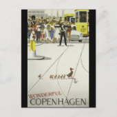 Wunderschönes Reiseplakat von Kopenhagen Dänemark Postkarte (Vorderseite)