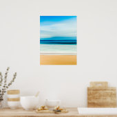 Wunderschönes Relaxbad Sandy Beach Blue Sky Horizo Poster (Küche)