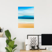 Wunderschönes Relaxbad Sandy Beach Blue Sky Horizo Poster (Heimbüro)