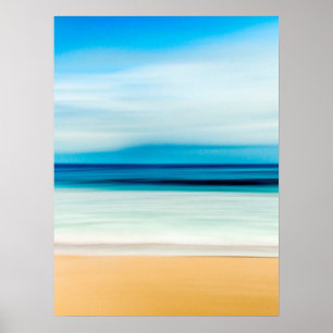 Wunderschönes Relaxbad Sandy Beach Blue Sky Horizo Poster