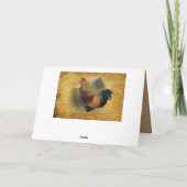 Wunderschönes Rooster und rustikales Hühnercoop Dankeskarte (Rückseite)