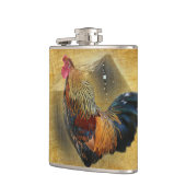 Wunderschönes Rooster und rustikales Hühnercoop Flachmann (Links)