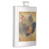 Wunderschönes Rooster und rustikales Hühnercoop Flachmann (Rechts)