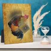 Wunderschönes Rooster und rustikales Hühnercoop Fotoplatte (Seite)