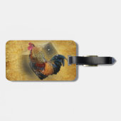 Wunderschönes Rooster und rustikales Hühnercoop Gepäckanhänger (Rückseite horizontal)