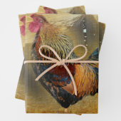 Wunderschönes Rooster und rustikales Hühnercoop Geschenkpapier Set (Beispiel)