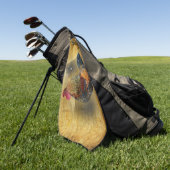 Wunderschönes Rooster und rustikales Hühnercoop Golfhandtuch (Gras)