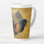 Wunderschönes Rooster und rustikales Hühnercoop Milchtasse (Rechte Ecke)