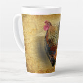 Wunderschönes Rooster und rustikales Hühnercoop Milchtasse (Linke Ecke)
