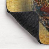 Wunderschönes Rooster und rustikales Hühnercoop Mousepad (Ecke)