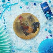 Wunderschönes Rooster und rustikales Hühnercoop Pappteller (Party)