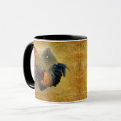 Wunderschönes Rooster und rustikales Hühnercoop Tasse (Vorderseite Links)