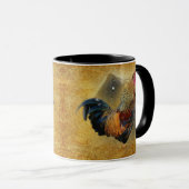 Wunderschönes Rooster und rustikales Hühnercoop Tasse (VorderseiteRechts)