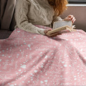 Wunderschönes rosa Fleece Blanket mit Name und Her