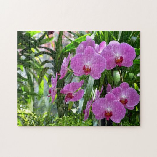 Wunderschönes Rosa-Orchideenpuzzle Puzzle (Horizontal)