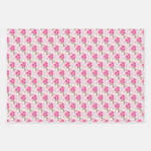 Wunderschönes rosa Roses Watercolor Art Pattern Geschenkpapier Set (Vorderseite)