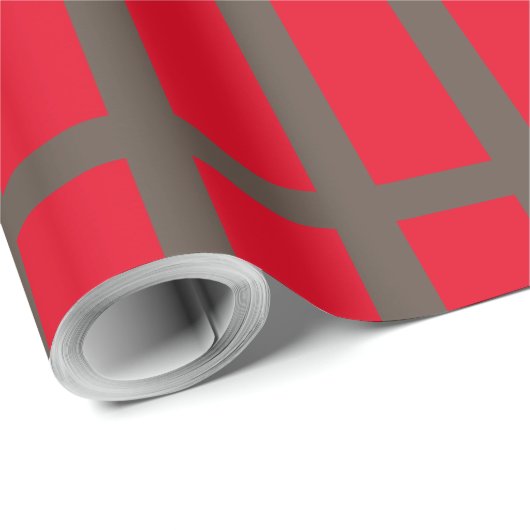Wunderschönes, rotes Rectangle-Papier Geschenkpapier (Rolleneckpunkt)