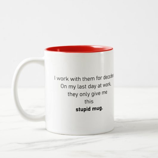 Wunderschönes Ruhestandsgeschenk Zwei-Tone-Tasse Zweifarbige Tasse (Links)