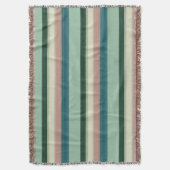 Wunderschönes Salbeigrün Chic Gestreift Decke (Vorderseite Vertikal)