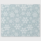 Wunderschönes Schneeflockenmuster Geschenkpapier (Flach)