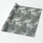 Wunderschönes Schneekiefer-Pine-Tree-Umschlagpapie Geschenkpapier (Ungerollt)
