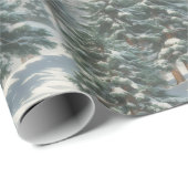 Wunderschönes Schneekiefer-Pine-Tree-Umschlagpapie Geschenkpapier (Rolleneckpunkt)
