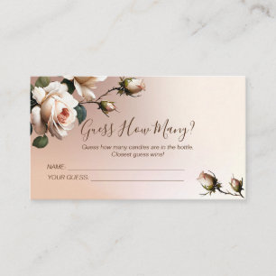 Wunderschönes Schwarz Beige Öl Rose Brautparty Spi Begleitkarte