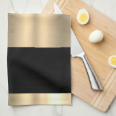 Wunderschönes Schwarz-Gold-Design Geschirrtuch (Viertel Falte)