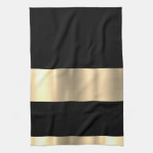 Wunderschönes Schwarz-Gold-Design Geschirrtuch (Vertikal)