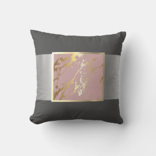 Wunderschönes Schwarz-Gold-Marmor-Design Kissen