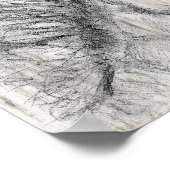 Wunderschönes Schwarz-Weiß-Pferd-Sketch-Poster Poster (Ecke)