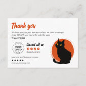 Wunderschönes schwarzes Katzen Halloween Danke-Kar Dankeskarte (Vorderseite)