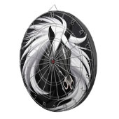 Wunderschönes Schwarzes Pferd Dartscheibe (Vorderseite rechts)