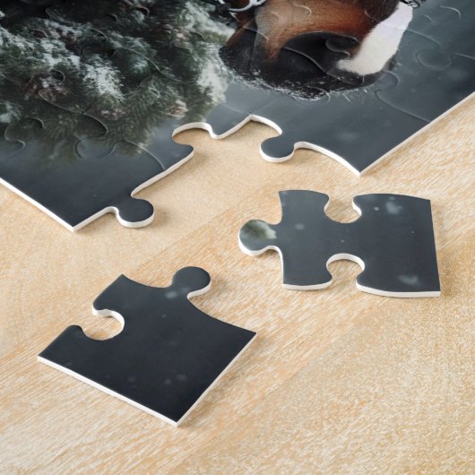 Wunderschönes Schwarzes Pferd mit Wreath-Tier Puzzle (Seite)