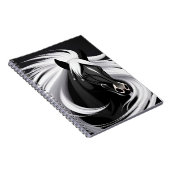 Wunderschönes Schwarzes Pferd Notizblock (Rechte Seite)