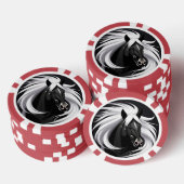 Wunderschönes Schwarzes Pferd Pokerchips (Stapel)