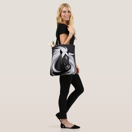 Wunderschönes Schwarzes Pferd Tasche (Am Model)