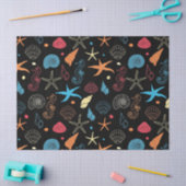 Wunderschönes schwarzes Strandpapier Seidenpapier (Basteln)
