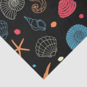 Wunderschönes schwarzes Strandpapier Seidenpapier (Detail)