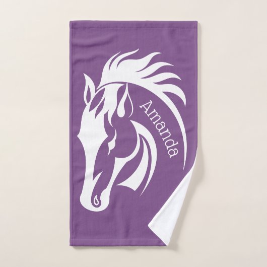 Wunderschönes Set mit weißem Pferd. (Handtuch)