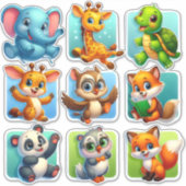 Wunderschönes Set von Aufklebern von Cartoon Aufkleber (Vorderseite)