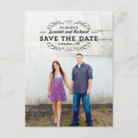 Wunderschönes Siegel Save the Date Postkarte