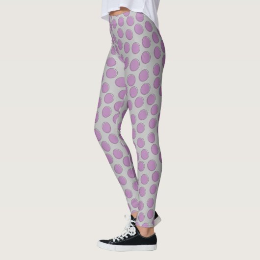 Wunderschönes Silver Polka Dot Pattern Leggings (Links)