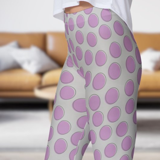 Wunderschönes Silver Polka Dot Pattern Leggings
