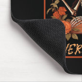 Wunderschönes Skelett mit Kaffee- und Blume-Saal Mousepad (Ecke)