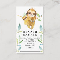 Wunderschönes Sloth Baby Duschkabine - Raffle Tick