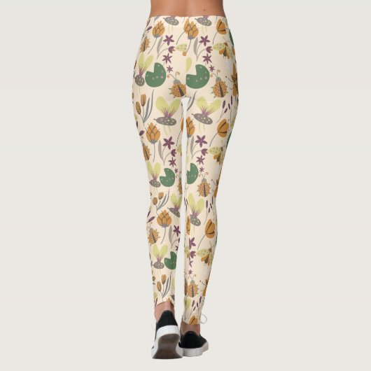 Wunderschönes Sommermuster Leggings (Rückseite)