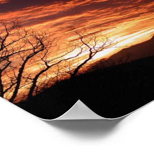 Wunderschönes Sonnenaufgang Poster (Ecke)