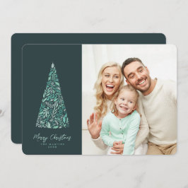 Wunderschönes Spruce Tree Grün Weihnachten/Feierta Einladung