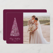 Wunderschönes Spruce Tree Pflaume Weihnachten/Feie Einladung (Vorne/Hinten)